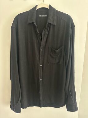 Zara Black Men's Collared Shirt